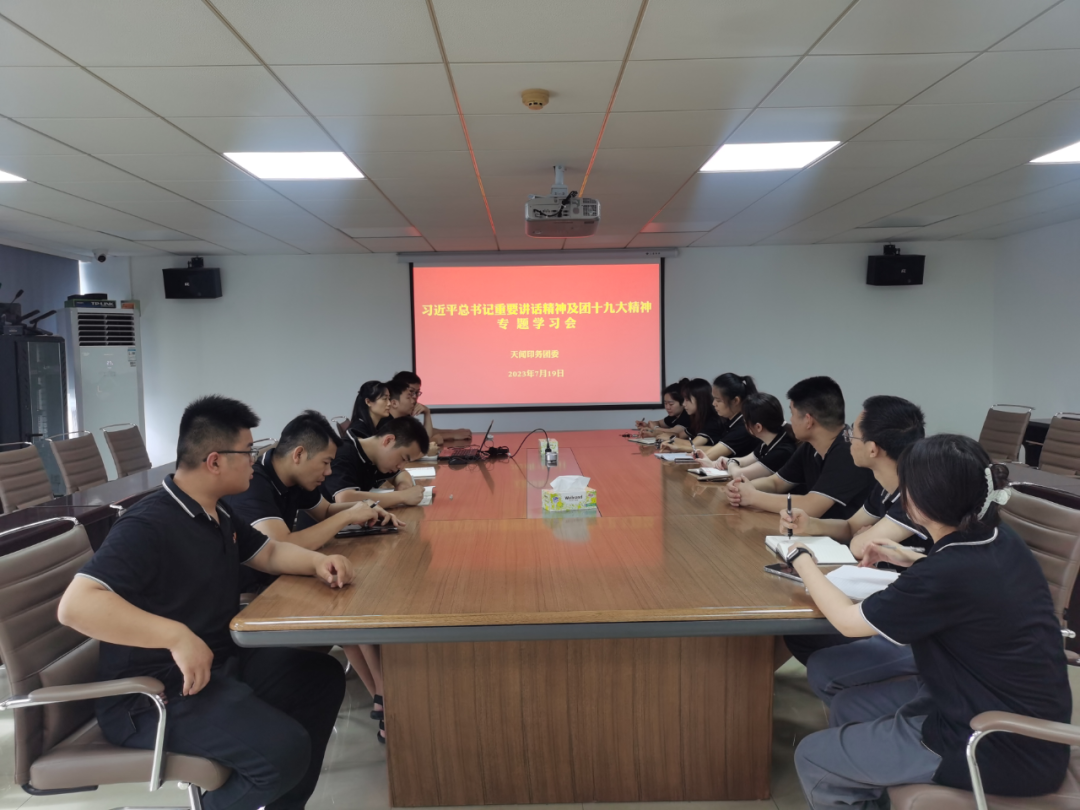 踐行挺膺擔當 激揚青春力量｜天聞印務(wù)團委專題學習習近平總書記重要講話精神及團十九大精神